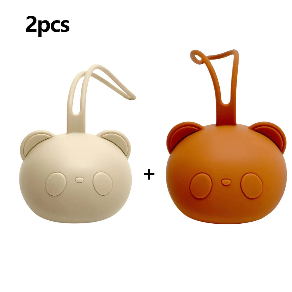 LuniiCare™ Bear Pacifier Baby Bag - Soother Silicone Dust Organiser Chain Bag