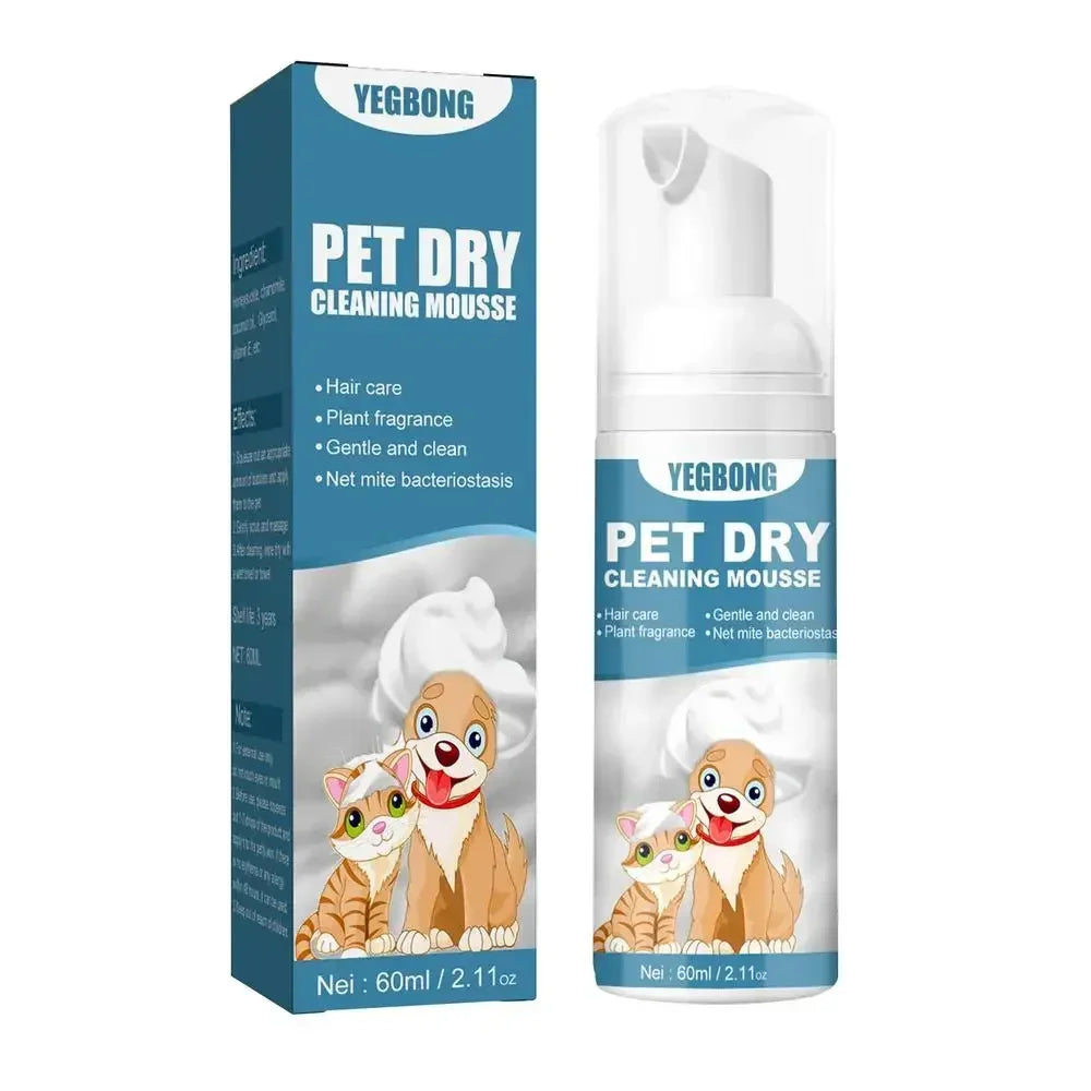 No Rinse Natural Pet Shampoo - Plant Based Waterless Mousse for Safe & Deep Cleaning