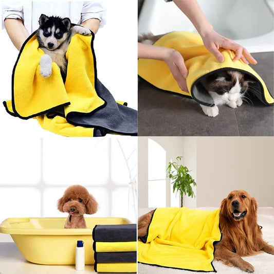 Super Absorbent Pet Towel - Quick Drying Soft Fiber Bath Towel