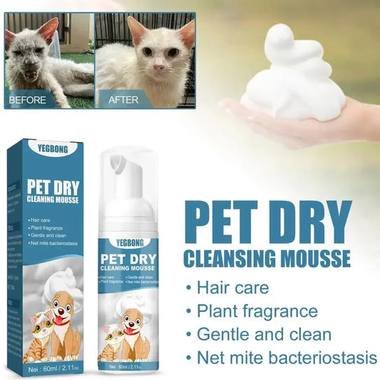 No Rinse Natural Pet Shampoo - Plant Based Waterless Mousse for Safe & Deep Cleaning