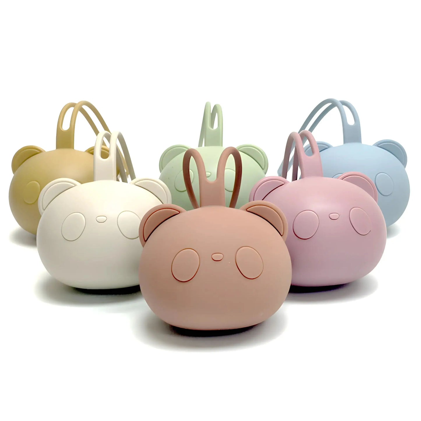 LuniiCare™ Bear Pacifier Baby Bag - Soother Silicone Dust Organiser Chain Bag