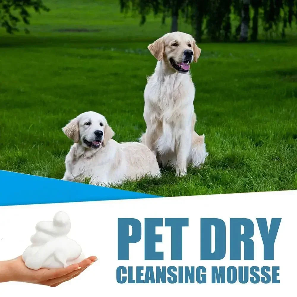 No Rinse Natural Pet Shampoo - Plant Based Waterless Mousse for Safe & Deep Cleaning