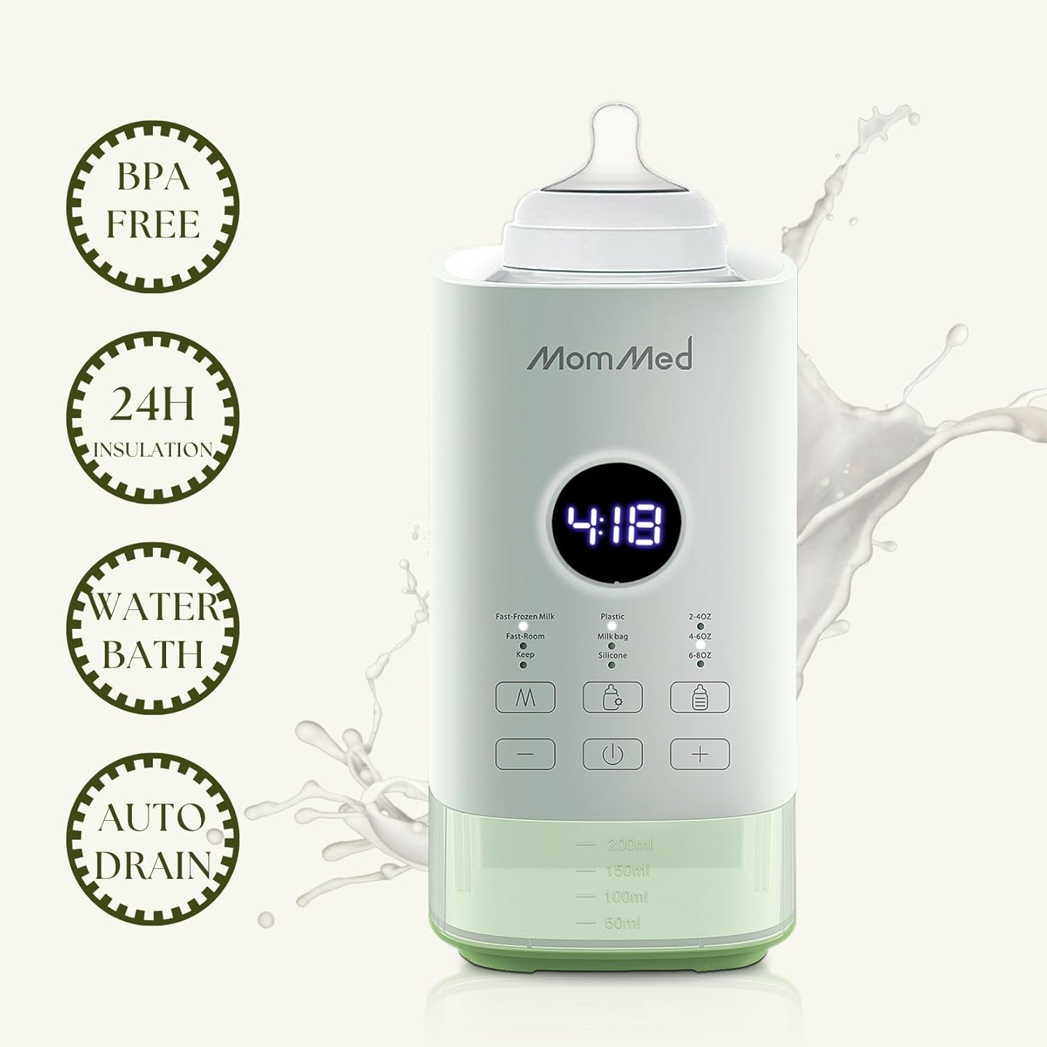Smart Baby Bottle Warmer - For all Bottles with Breastmilk or Formula