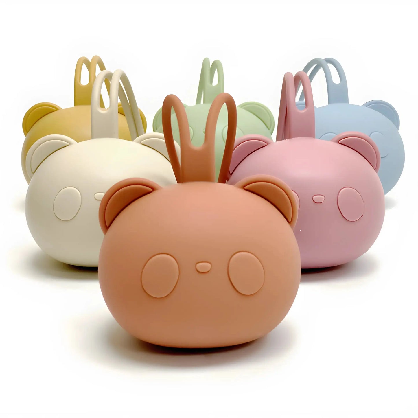 LuniiCare™ Bear Pacifier Baby Bag - Soother Silicone Dust Organiser Chain Bag