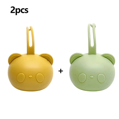 LuniiCare™ Bear Pacifier Baby Bag - Soother Silicone Dust Organiser Chain Bag