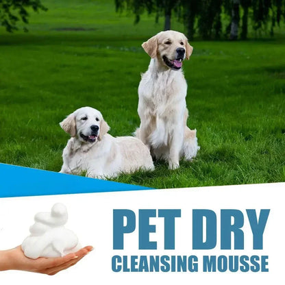 No Rinse Natural Pet Shampoo - Plant Based Waterless Mousse for Safe & Deep Cleaning
