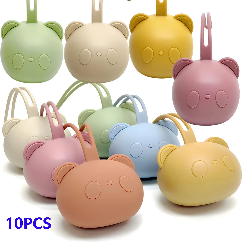 LuniiCare™ Bear Pacifier Baby Bag - Soother Silicone Dust Organiser Chain Bag